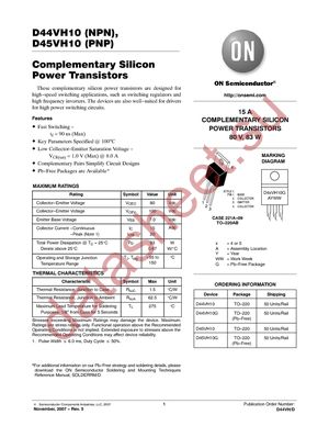 D45VH10 datasheet  